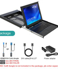 Slick 16 Port Rack Mount Kvm Switch With Usb Vga Hdmi Support Over Cat6 Rj45 Cables For Long Distance Server Management Package including cables