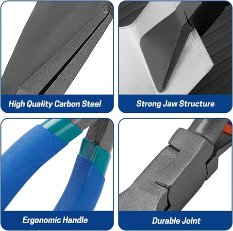 Must-Have 3-Piece Hand Seamers Set For Sheet Metal Bending Pliers with High Quality Carbon Steel and Ergonomic Handles