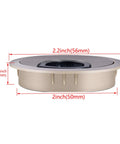 Heavy Duty Zinc Alloy Desk Grommets 3 Pack Totally Fresh Cable Management Cord Hole Covers For Home Office, 2 inch bronze grommet with measurements.