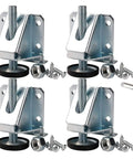 Heavy Duty Adjustable Leveling Feet For Furniture Cabinets Tables Chairs And More 4 Pack With L-Mount Brackets, 0.4 Inch Shaft, Adjustable Height Up To 2.5 Inches, Free Swivel, Sturdy Leveling Supports For Home Office Workshop with screws and hex key