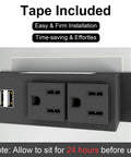 Power Outlet Kit For Gun Safe With 2 AC Outlets And 2 USB Ports 6 Point 9 Foot Removable Cables With Quick Connector Plug