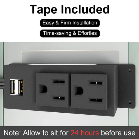 Power Outlet Kit For Gun Safe With 2 AC Outlets And 2 USB Ports 6 Point 9 Foot Removable Cables With Quick Connector Plug