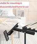 Solid As A Rock Universal Headboard Bracket Kit For Adjustable Beds showing sturdy brackets mounted on a bed frame.