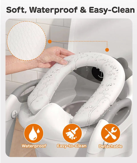 Kickstart Potty Training Smooth With This 2 In 1 Toddler Potty Seat And Step Stool Offering Eight Height Tweaks Rock Solid Grip Handrails Easy Home Setup
