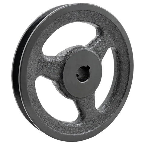 Heavy Duty Cast Iron One Groove V Belt Pulley With Five Eighths Inch Bore And Five Point Four Five Inch Outer Diameter Built To Last For A AX 3L And 4L V Belts Precision Machined And Rust Resistant Finish