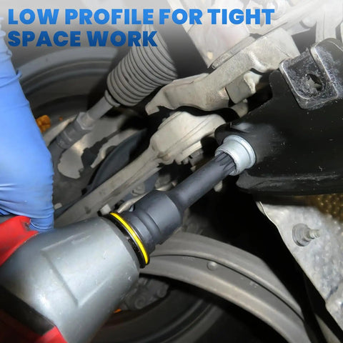 Check Out This Low Profile Impact Socket Adapter Set With Four Pieces To Go From 1/4 Inch All The Way Up To 1 Inch. heavy-duty adapter in tight automotive space