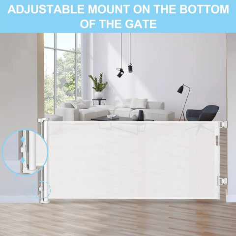 33 Inch Tall Baby Gate For Doorways Retractable Mesh Gate For Kids And Pets Anti Climb Design For Wide Openings Up To 100 Inches