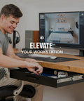 Level Up Your Desk Setup With This Solid Carbon Steel Undermount Drawer Attachment, matte black, easy slide-out access for workspace organization.
