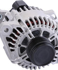 Front view of Drop In Replacement Alternator For 2.4L Hyundai Sonata And Kia Optima 2010 To 2013 With OE TG11C087 11066 15598 References