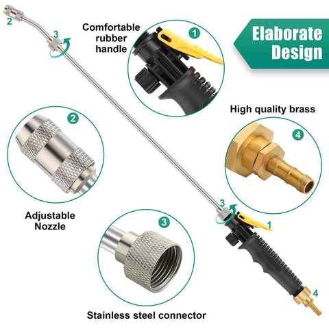 29 Inch Sprayer Wand Replacement With Stainless Steel And Brass Barb For Easy No Fuss Setup, Universal Water Spray Parts