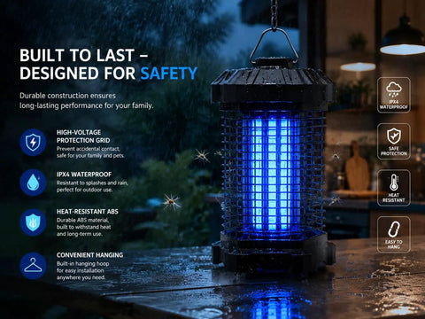 Beast 4200V Bug Zapper Indoor Outdoor Mosquito Killer with 5ft power cord, blue UV light, waterproof for home patio camping