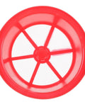 Top view of Backpack Sprayer Barrel Mouth Filter Strainer 142mm Outer Diameter Replacement Gallon Sprayer, red plastic net