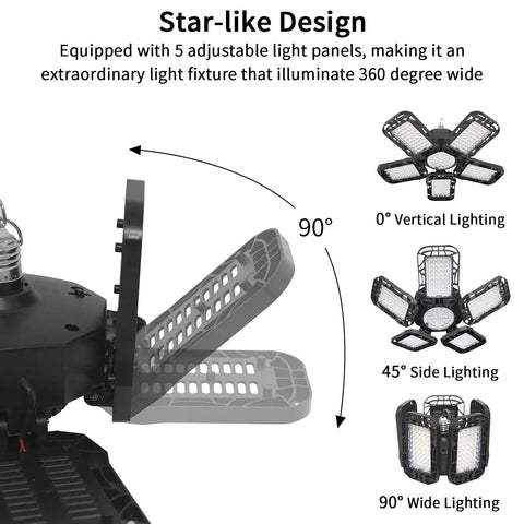 Star-like design of Beast Mode Bright Solar Pendant Light With Remote And Large Solar Panel 228 LEDs Indoor Outdoor Lamp