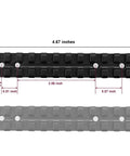 Picatinny Rail Mount For 10/22 Rifles With 11 Slots For Red Dots Scopes And Magnifiers And 21mm Accessories, dimensions labeled