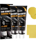 2026 Upgraded Scratch Remover For Vehicles With Wipe And Sponge Car Scratch Repair Kit showing 2 tubes, sponges, and wipes