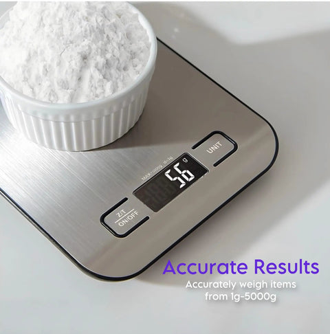 Ultra Accurate Kitchen Scale With 1g Precision For Cooking And Baking, Digital Food Scale In Grams And Ounces with LCD and tare function