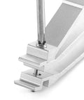 Solid Cage Nut Insertion And Removal Tool For No Sweat Setup On 19 Inch And 10 Inch Server Racks and Network Cabinets with grip tight handle, detailed view of aluminum tool and screw head.
