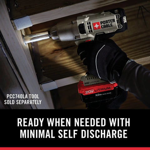 Heavy Duty 20V Max Lithium Ion Battery 4 0 Ah Two Pack for cordless tools featuring minimal self-discharge during use.