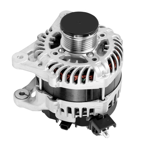 Premium 120 Amp Alternator Replacement for 2019 2020 2021 2022 Nissan Altima 2.5L With A005TE0381ZX Part Number Easy Install Plug And Play And OEM Style Fit for Daily Driver Reliability, front view