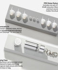 Music Pro Concert Ear Plugs That Keep Your Ears Safe And Your Sound Clean For Gigs And Live Events Up To 20dB Noise Reduction, Reusable Ear Plugs With Filter Set And Case - set of ear plugs with case on display