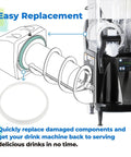 Hopper Gasket Seal For Ultra 2 Slush Machines Ice Shaving Gear Replacement Part With No Fuss Leak Proof Fit And Plug And Play Easy Installation For Smooth Operation white food-grade gasket for hopper seal