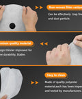 Hands holding filter demonstrating 25 Pack Cloth Dryer Exhaust Filters Set With 20 Exhaust Paper Filters And 5 Air Intake Filters Universal Cloth Lint Filter Replacement For Most Front Load And Top Load Dryers Must Have For Quick Clean Airflow with non-woven filter cotton, premium quality material, and easy to clean features.