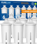 Replacement Water Filter Cartridges For Brita Pitchers And Dispensers No-Brainer BPA-Free NSF Certified Lead-Free Easy Install 6 Pack