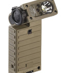 Sidewinder 55 Lumen LED Military Flashlight With Two AA Batteries Go To Helmet And MOLLE Mount 185 Degree Tilt Coyote
