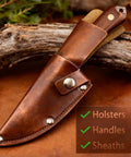 Tough Stainless Chicago Screws 110 Piece Kit includes durable leather sheath for secure storage and protection of tools.