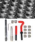 Heavy Duty M14x1.5 Helicoil Thread Repair Kit 15 Piece Stainless Steel Set For Cars Boats Trucks And Home Projects Includes Drill Guides And Thread Inserts To Fix Stripped Threads Fast, drill and inserts