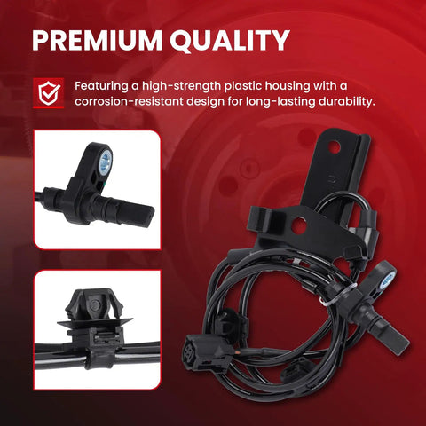 Heavy Duty ABS Wheel Speed Sensor For Toyota RAV4 2006 To 2018 Engines showing high-strength plastic housing and wiring.