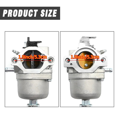 Front and side view of Carburetor Tune Up Kit For John Deere D100 D105 D110 LA105 LA115 LA125 E110 X120 X145 Lawn Tractors