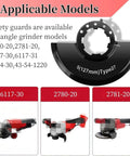 Diagram of 5 Inch Type 27 Wheel Blade Guard for angle grinders, compatible models listed including 2780-20 and 6117-30.