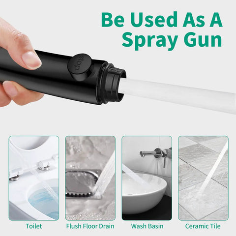 High Pressure RV Shower Head With Handheld And On Off Stop Button Water Saving 3 Modes Detachable Hose sprayed on surfaces