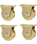 Beefed Up Heavy Duty H Groove Track Wheel Sliding Gate Roller With Bracket For H Track Rails Built Tough, 4 Pack, 100mm Casters