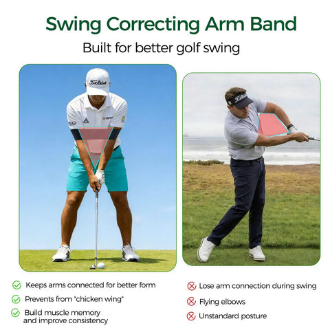 2 In 1 Golf Swing Trainer Set With Wrist Trainer And Arm Band To Fix Wrist Angle, improve swing consistency and posture