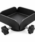 Heavy Duty Bottle Jack Adapter With Jack Plate, Pad And Stand Adapter For Stable Lifts On 4x4 Wood Posts showing black finish