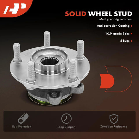 Front Wheel Bearing And Hub Assembly For Nissan Rogue 2008-2013 And Rogue Select 2014-2015 And Sentra 2007-2012 2.5L 5-Lug