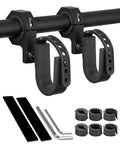 Adjustable 2 Pack Utv Gun Rack With Slick Protective Foam Mount For 1 To 2 Inch Roll Cage, black CNC alloy holders with accessories.
