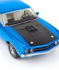 1970 Ford Torino Cobra Model Car Kit 1:25 Scale 128 Piece Skill Level 4 Featuring Big Block 429 Cobra Jet V8, shaker hood scoop