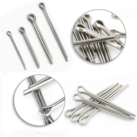 150 Pcs Box 304 Grade Stainless Steel U Shape Cotter Pins Set For Car Brakes M1.6 M2.5 M3.2 M4 Split Pins Assortment
