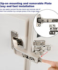 135 Degree Bi Fold Blind Corner Cabinet Hinges Full Overlay Face Frame Concealed Soft Close Hardware Two Pack clip-on installation detail