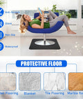 Solid Non Slip Recliner Pad For Hardwood Floors Grippy Anti Slide Furniture Mat 30 Inch Square Floor Guard protecting hardwood.
