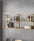Legit Heavy Duty Floating Shelf Brackets Two Tier Industrial Pipe Wall Mount Brackets Built Like A Tank With Rust Resistant Finish Slam Dunk DIY Storage Rack That Handles Everything You Plan On Storing with gold finish holding decor