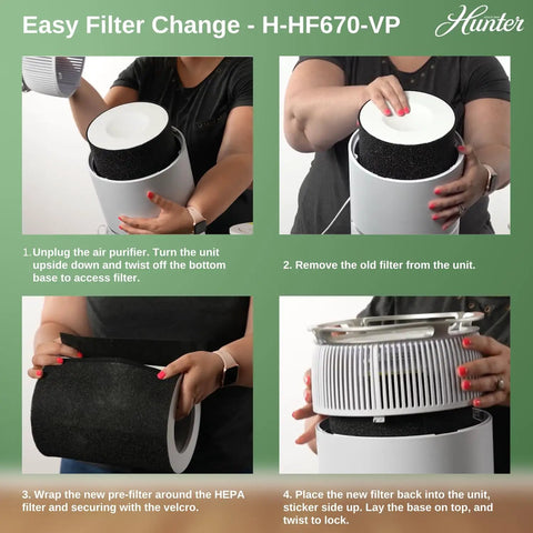 Replacement Value Pack For HP670 Tower Purifier With EcoSilver Pre Filter Coconut Carbon And True HEPA Filtration For Superior Odor Control And Microbial Guard