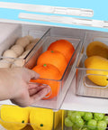 Six Piece Adhesive Cabinet Sliders With Heavy Duty Self Adhesive Tape For Pull Out Drawer Organizers And Storage Bins Easy Diy Install white plastic sliders organizing fruit bins in refrigerator