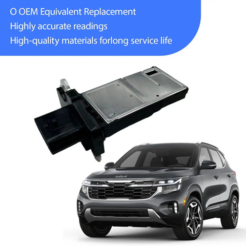 Nissan Infiniti Mass Air Flow Sensor MAF OE Replacement 22680-7S000 226807S000 1380066J00 next to a grey SUV