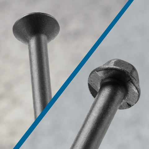 1/4-Inch By 1-1/4-Inch Black Hex Head Concrete Anchors, 75 Pcs, Climaseal Coating, close-up of hex head and shaft