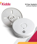 2-In-1 Smoke And Carbon Monoxide Detector Combo With 10 Year Battery For Whole Home Safety White Featuring Photoelectric And Electrochemical Sensors For Fast Reliable Alerts And Peace Of Mind