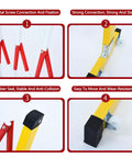Close-up details of Hardened Steel Expanding Safety Barricade Hella Visible Traffic Barrier, showcasing connections and materials.